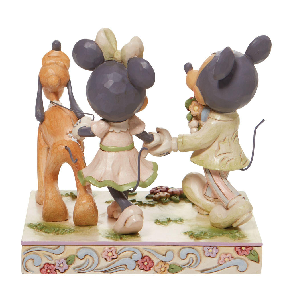 Spring Mickey, Minnie and Pluto Figurine - Disney Traditions by Jim Shore - Enesco Gift Shop