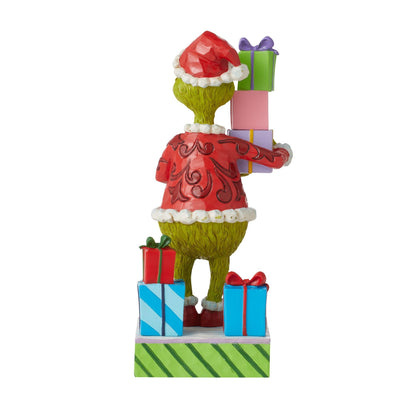 Grinch Holding Presents Figurine - Enesco Gift Shop
