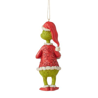 Grinch Holding Heart Shaped Candy Cane Hanging Ornament - Enesco Gift Shop