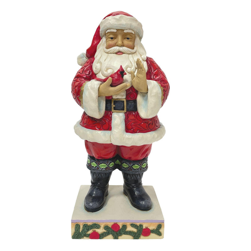 "Touched by Wonder" Santa with Robin in Hands Figurine (UK/EU Exclusive) - Heartwod Creek by Jim Shore - Enesco Gift Shop