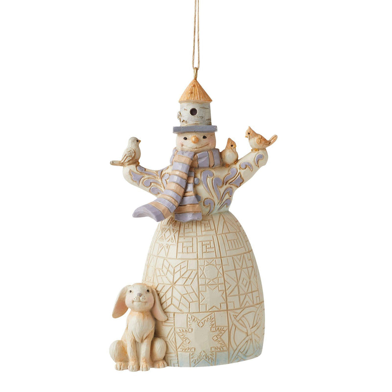 Snowman with Animals Hanging Ornament - Heartwood Creek by Jim Shore - Enesco Gift Shop