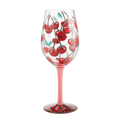 Mon Cherry Wine Glass by Lolita - Enesco Gift Shop
