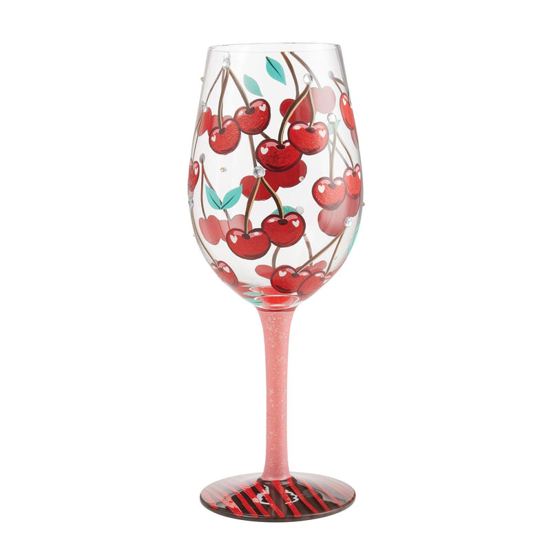 Mon Cherry Wine Glass by Lolita - Enesco Gift Shop
