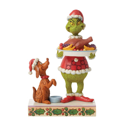 Grinch with Christmas Dinner Figurine - The Grinch by Jim Shore - Enesco Gift Shop