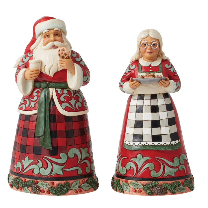 Highland Glen Mr & Mrs Claus Figurine - Heartwood Creek by Jim Shore - Enesco Gift Shop