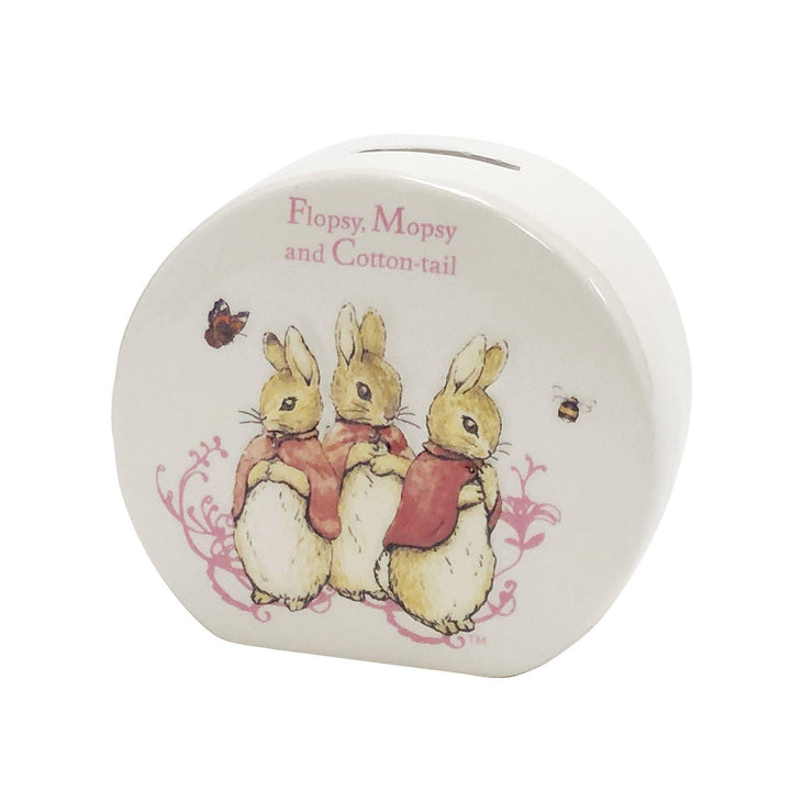 Flopsy, Mopsy & Cotton-tail Money Bank by Beatrix Potter - Enesco Gift Shop