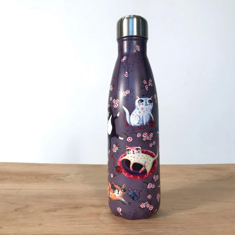 Crazy Cats Water Bottle - Enesco Gift Shop