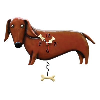 Oscar Clock (brown dachshund) - Enesco Gift Shop