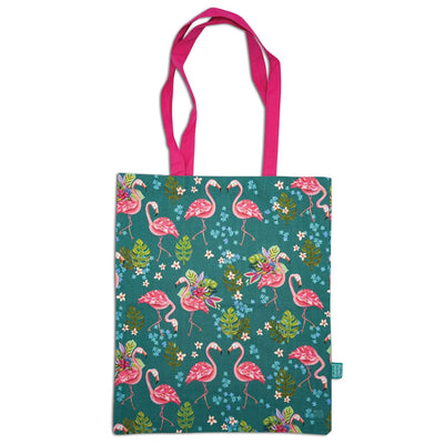 Teal Flamingos Tote Bag - Enesco Gift Shop