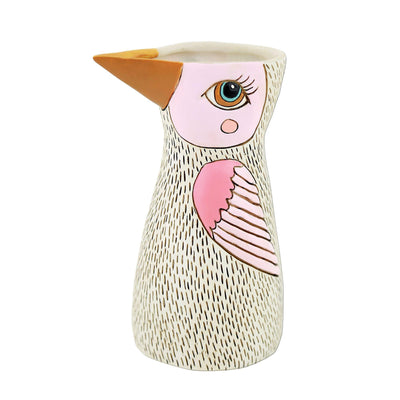 Bird Watering Can / Vase (white) - Enesco Gift Shop