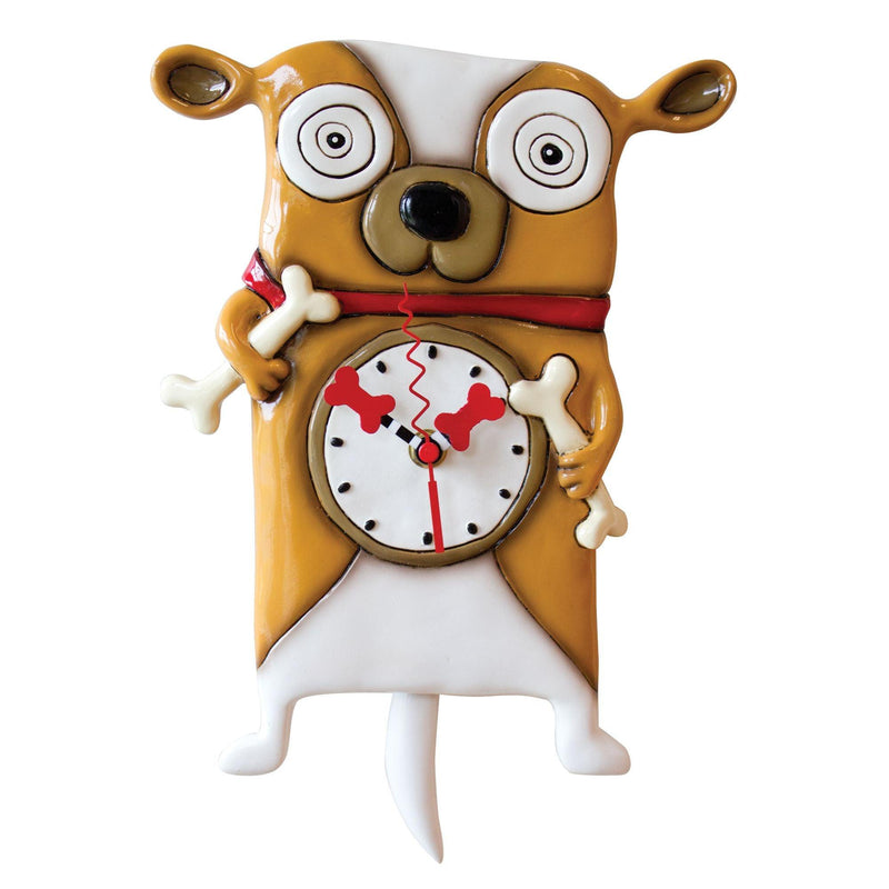 Roofus Clock (dog with bone) - Enesco Gift Shop
