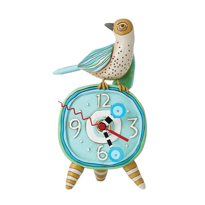 Perched (bird) Desk Clock by Allen Designs - Enesco Gift Shop