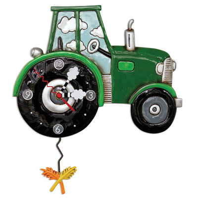 Harvest Time Clock (green tractor) - Enesco Gift Shop