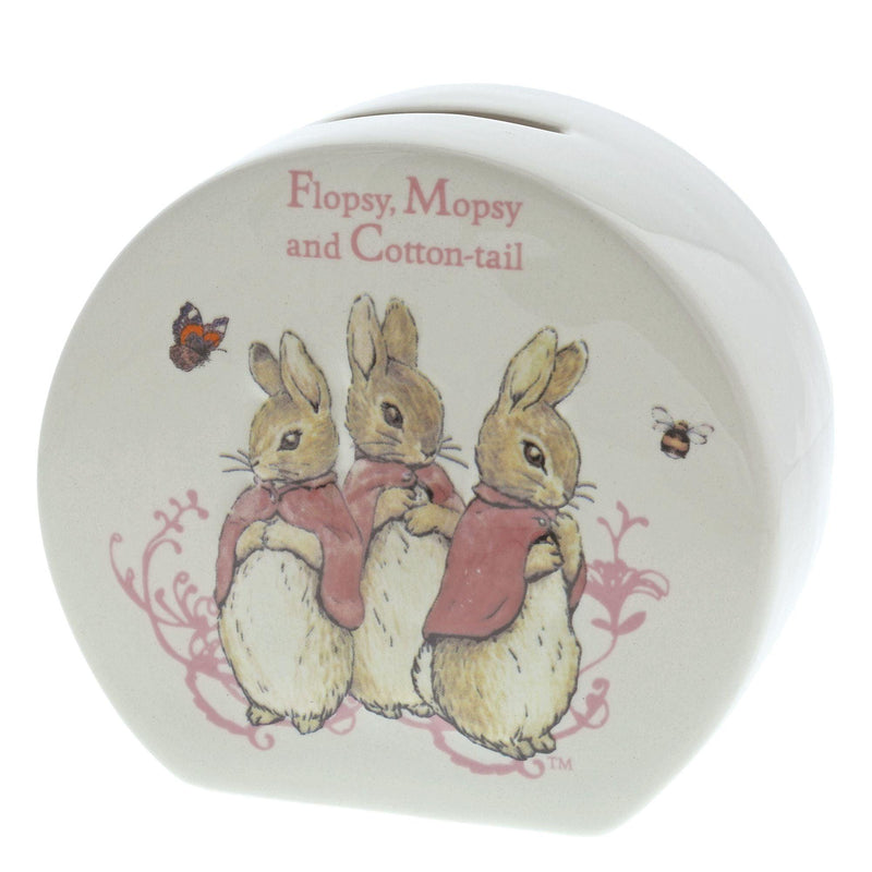 Flopsy, Mopsy & Cotton-tail Money Bank by Beatrix Potter - Enesco Gift Shop