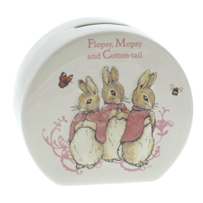 Flopsy, Mopsy & Cotton-tail Money Bank by Beatrix Potter - Enesco Gift Shop
