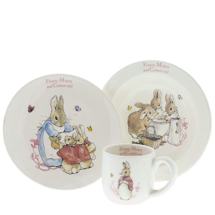 Flopsy, Mopsy & Cotton-tail Three-Piece Nursery Set by Beatrix Potter - Enesco Gift Shop