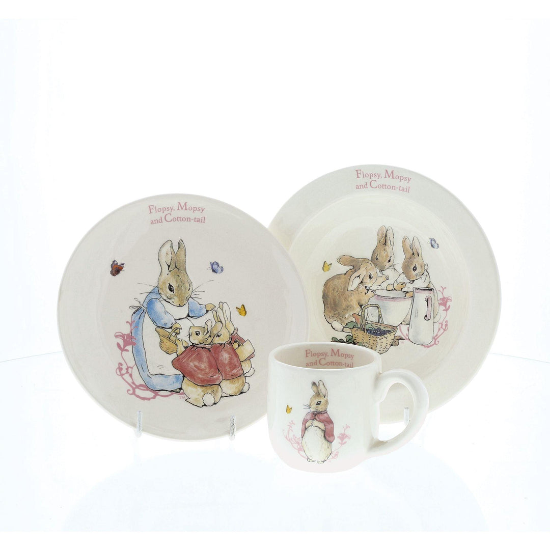 Flopsy, Mopsy & Cotton-tail Three-Piece Nursery Set by Beatrix Potter - Enesco Gift Shop