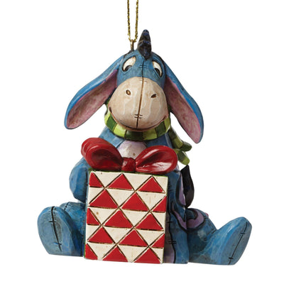 Eeyore with Red Present Hanging Ornament - Disney Traditions by Jim Shore - Enesco Gift Shop
