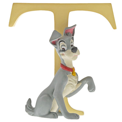 "T" - Tramp Decorative Alphabet Letter by Enchanting Disney - Enesco Gift Shop