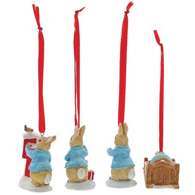 Peter Rabbit Set of 4 Hanging Ornaments by Beatrix Potter - Enesco Gift Shop
