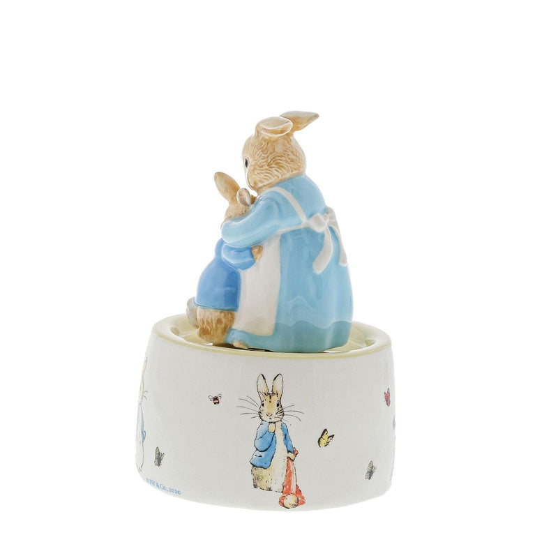 Mrs. Rabbit and Peter Ceramic Musical Figurine by Beatrix Potter - Enesco Gift Shop