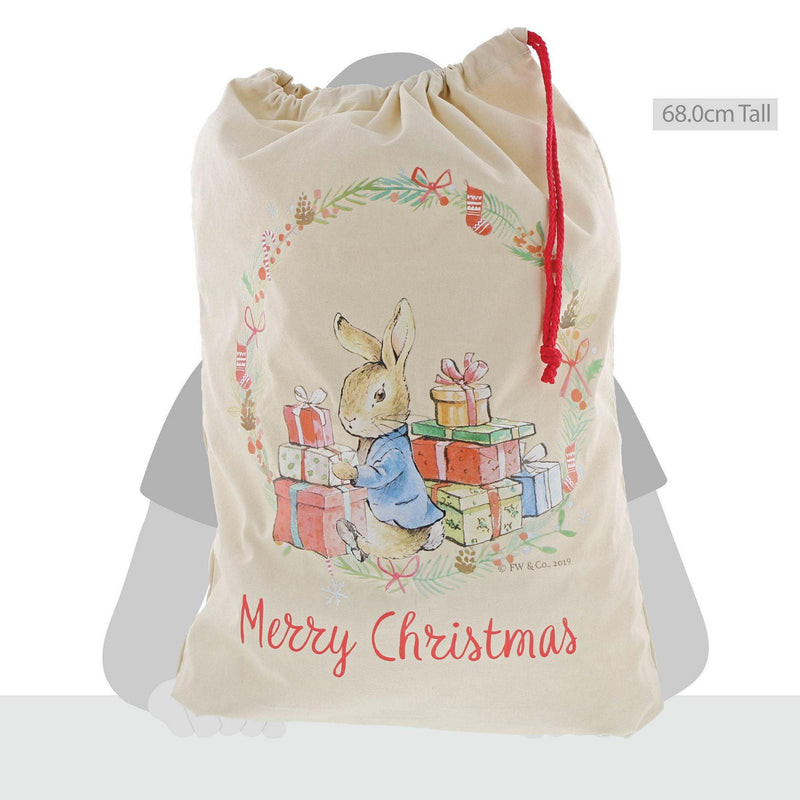 Peter Rabbit Christmas Sack by Beatrix Potter - Enesco Gift Shop