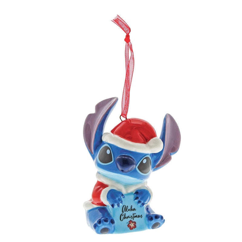 Aloha Christmas (Stitch Hanging Ornament) by Enchanting Disney Collection - Enesco Gift Shop