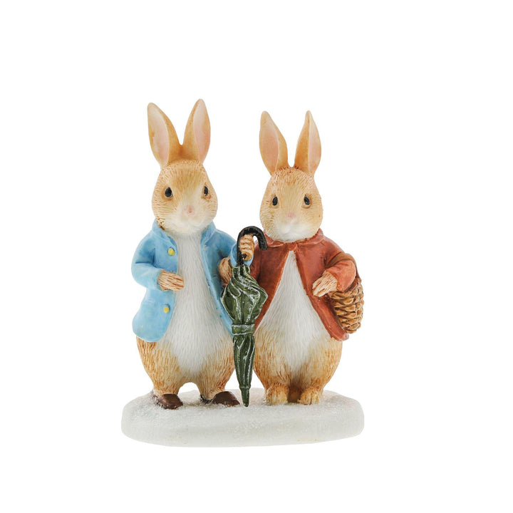 Peter Rabbit and Flopsy in Winter Figurine - Enesco Gift Shop