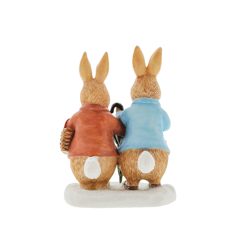 Peter Rabbit and Flopsy in Winter Figurine - Enesco Gift Shop