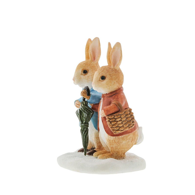Peter Rabbit and Flopsy in Winter Figurine - Enesco Gift Shop