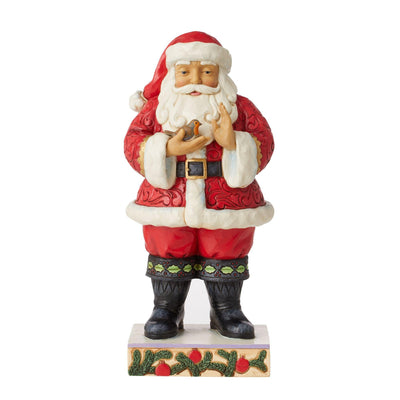 "Touched by Wonder" Santa with Robin in Hands Figurine (UK/EU Exclusive) - Heartwood Creek by Jim Shore - Enesco Gift Shop