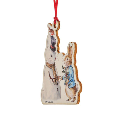 Peter Rabbit and Snow Rabbit Wooden Hanging Ornament - Enesco Gift Shop