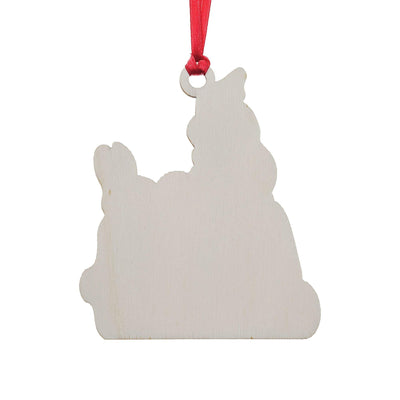 Peter Rabbit and Snow Rabbit Wooden Hanging Ornament - Enesco Gift Shop