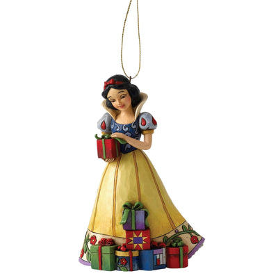 Enesco Disney Traditions by Jim Shore Wood Carved Snow White Figurine,Blue